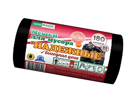 Мешки для мусора 180 л, ароматизированные, черные, в рулоне 25 шт., ПВД, 35 мкм, 1100х930 мм, НАДЕЖНЫЕ, 1802550 в Иркутске