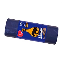 Мешки для мусора 240 л, синие, рулон 10 шт., ПВД 36 мкм, 1350х900 мм, Уфа Пак, МВ1854 (МВ 240-10с) в Иркутске