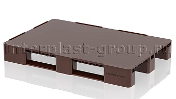 Поддон пластиковый сплошной с бортиками коричневый в Иркутске
