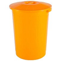 Мусорный бак с крышкой 60 л желтый 60 желтый в Иркутске Мусорный бак с крышкой 60 л желтый 60 желтый в Иркутске