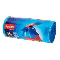 Мешки для мусора 35 л, с ушками, синие, в рулоне 30 шт., ПНД, 10,5 мкм, 640х500 мм, PACLAN Multitop, 600819 в Иркутске