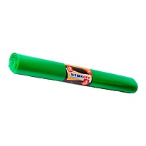 Мешки для мусора 180 л, зеленые, в рулоне 10 шт., ПВД, 50 мкм, 1100х900 мм, МЕШКОFF, 4458 в Иркутске